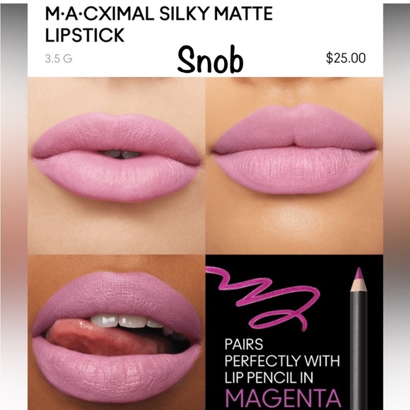 โผ๏ธ LAST ONE ๐ LIPSTICK SNOB a MACXIMAL SILKY MATTE LIPSTICK. ** NEW IN THE BOX. - Picture 6 of 14